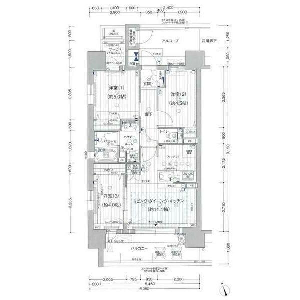 プレサンス　ロジェ　名古屋浅間町ザ・レジデンス（0501） 間取り図画像