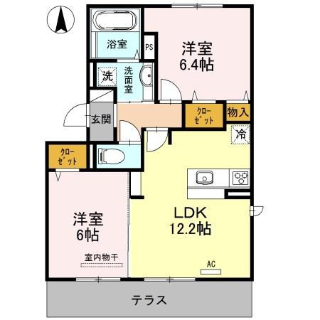 ルーチェ別府（202） 間取り図画像