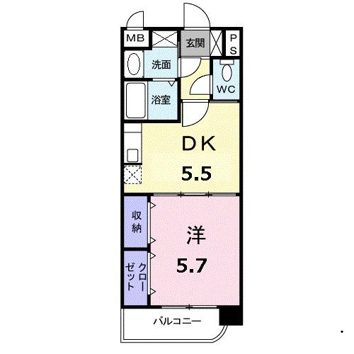 スカイエル長尾（207） 間取り図画像