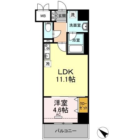 D-room gracious平尾（806） 間取り図画像