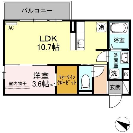 フェリス大橋南（302） 間取り図画像