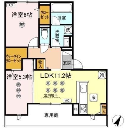 メゾン　ココル（102） 間取り図画像