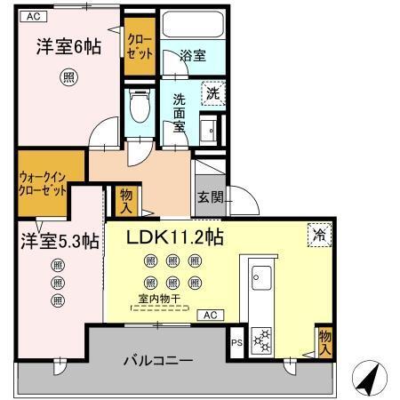 メゾン　ココル（202） 間取り図画像