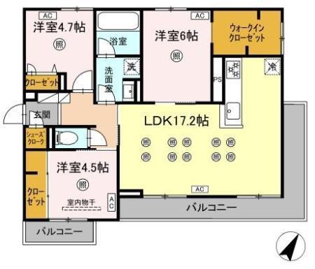 メゾン　ココル（301） 間取り図画像