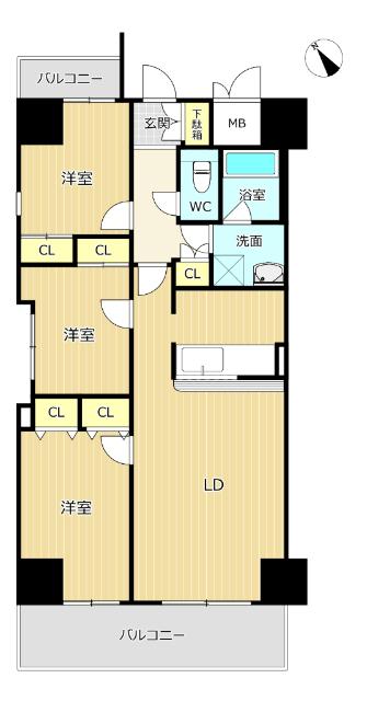 シャーメゾンステージ博多（201） 間取り図画像