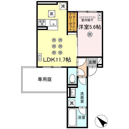 D-ROOM東雲町（101） 間取り図画像