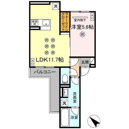 D-ROOM東雲町（201） 間取り図画像