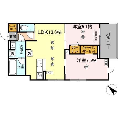 D-ROOM東雲町（203） 間取り図画像