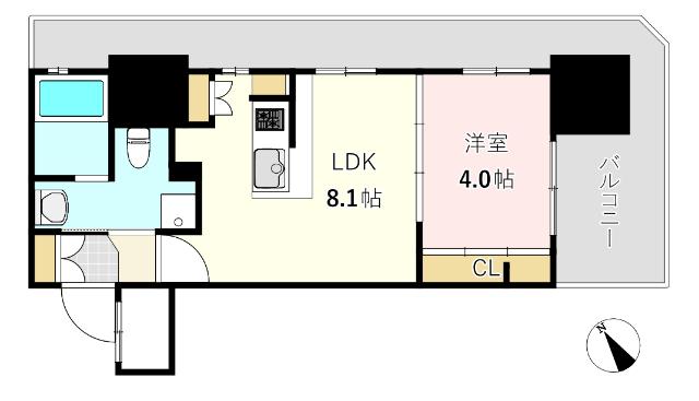 Ｆ・ＰＡＲＣ ＧＲＡＮＤＭＡＲＫ天神（1113） 間取り図画像