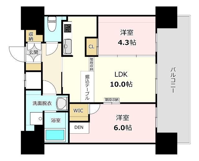 Ｆ・ＰＡＲＣ ＧＲＡＮＤＭＡＲＫ天神（511） 間取り図画像
