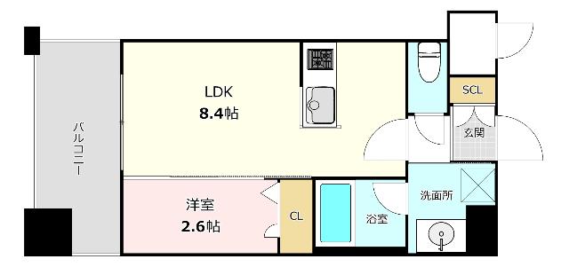 ラクラス博多（1402） 間取り図画像