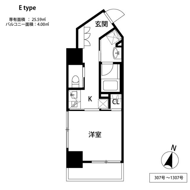 THE天神シティ（507） 間取り図画像