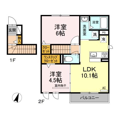 ハレクラニK　A棟（201） 間取り図画像