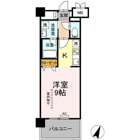 グランデール博多（605） 間取り図画像