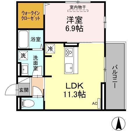 D-ROOM五十川（301） 間取り図画像