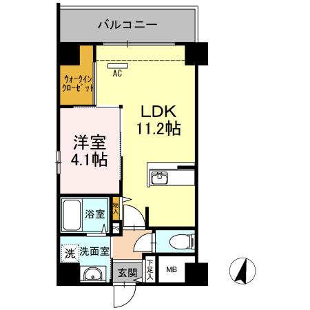 フォレストドルフ天神（903） 間取り図画像
