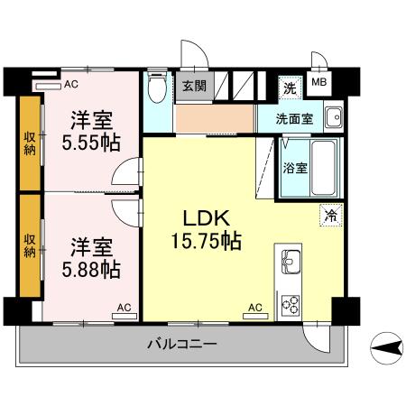 Lindre長丘（202） 間取り図画像