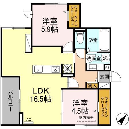 トリシア諸岡（202） 間取り図画像