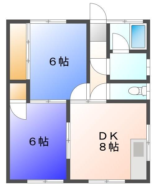 第２晴海ハイツ（１Ｆ） 間取り図画像