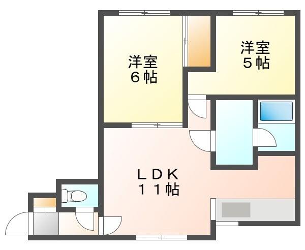エポーズ０２（201） 間取り図画像