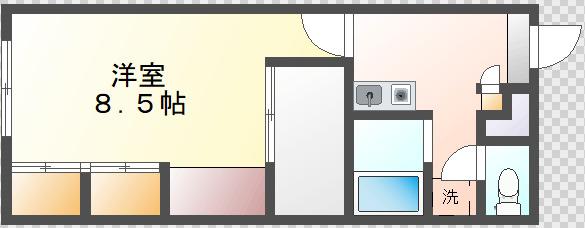 レオパレスサザンヒルズ佳基（203） 間取り図画像