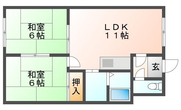 第二コーポ仁木（101） 間取り図画像