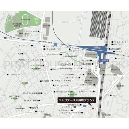 ベルファース大井町グランデ 外観写真2 地形図・案内図