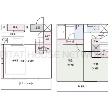 おしゃれなメゾネット住戸