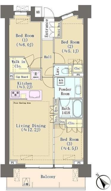パークホームズ柏あけぼの二丁目（404） 間取り図画像