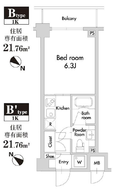 間取り図　※反転タイプです。