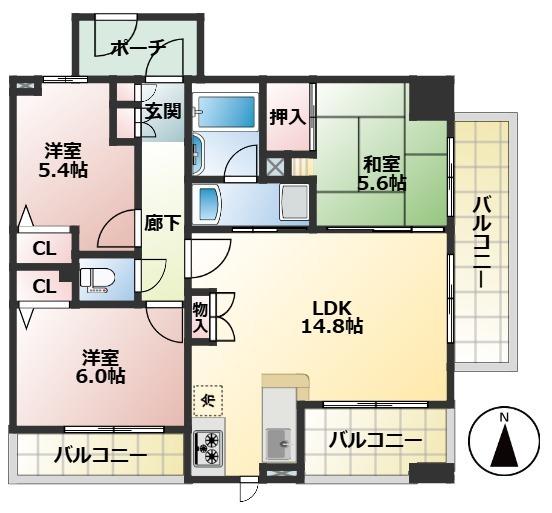 物件の間取り図です。