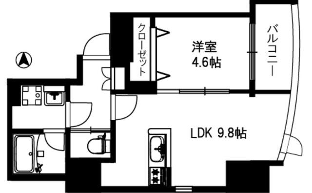 リビングもベッドルームも明るくて広いです