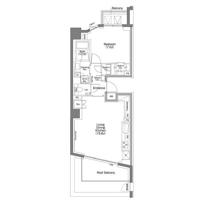 ザ・パークハビオＳＯＨＯ祐天寺（509） 間取り図画像