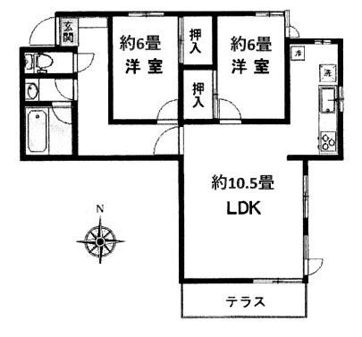 杉並区高井戸東マンション 間取り図画像