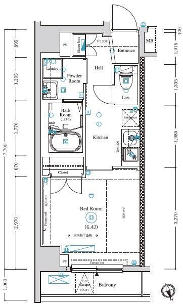 ARKMARK等々力（501） 間取り図画像