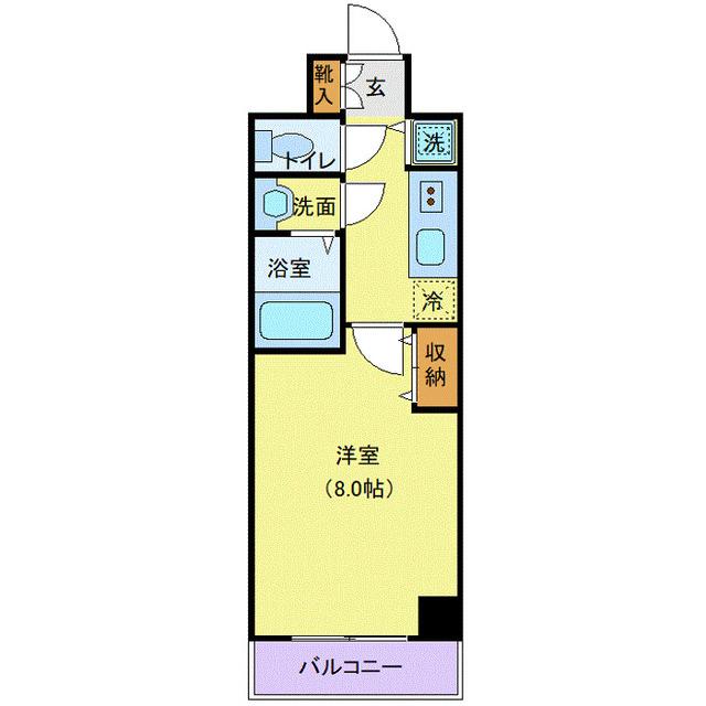 メゾン・ド・ヴィレ品川（1301） 間取り図画像