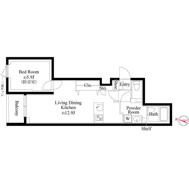 プレアスヴェルタ三ノ輪（0401） 間取り図画像