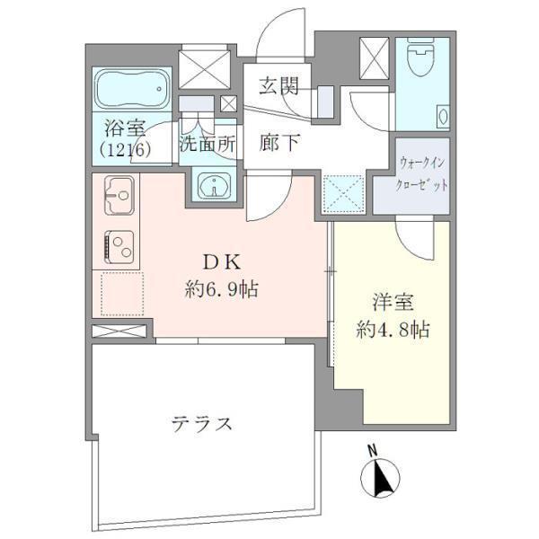 ＥＶＥＲＴＯＷ　ＣＨＯＪＡＭＡＲＵ（105） 間取り図画像