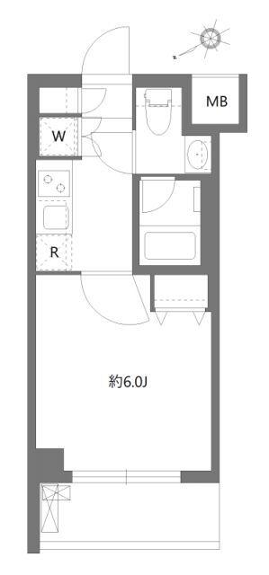 プレミアムキューブ新中野（205） 間取り図画像