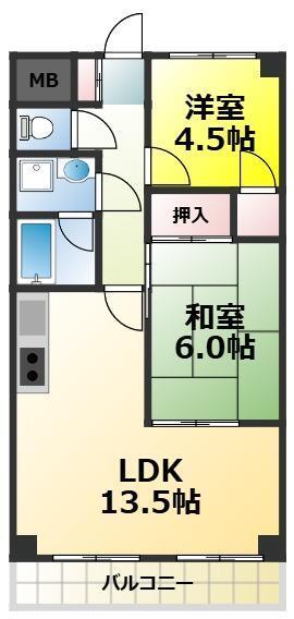 シャルマンコーポ壱番館（502） 間取り図画像