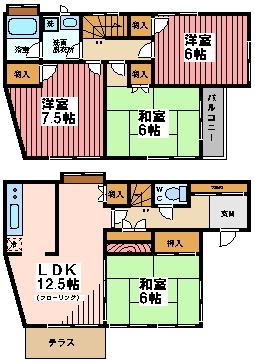 柴崎貸家（1） 間取り図画像