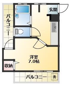 渡辺マンション（303） 間取り図画像