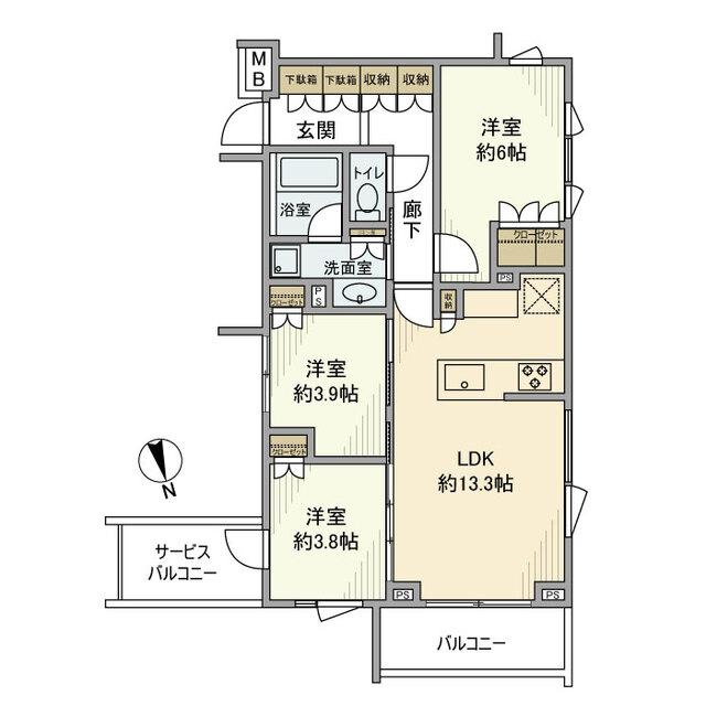サンウッド西荻窪（405） 間取り図画像