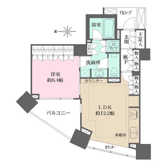 パークハウスオー・タワー（1103） 間取り図画像