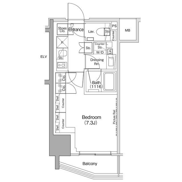 ザ・パークハビオ荏原中延駅前（1201） 間取り図画像
