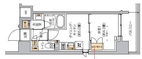 リビオメゾン芝浦（406） 間取り図画像