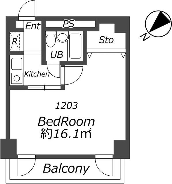 AP956 トップルーム品川（1203） 間取り図画像