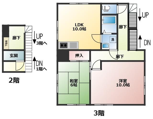 平山ビル（301） 間取り図画像