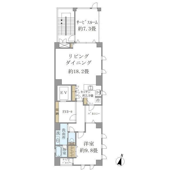 広尾Ｑｕａｒｔｏ（701） 間取り図画像
