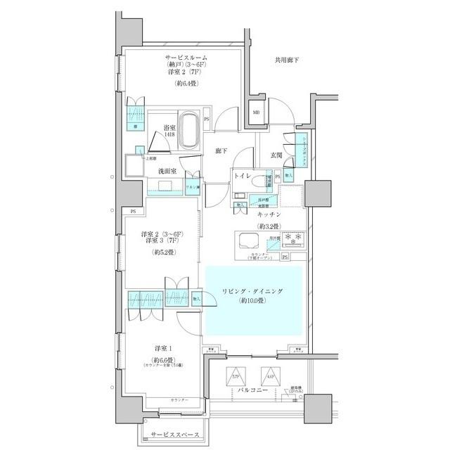 ザ・パークハウス早稲田（612） 間取り図画像